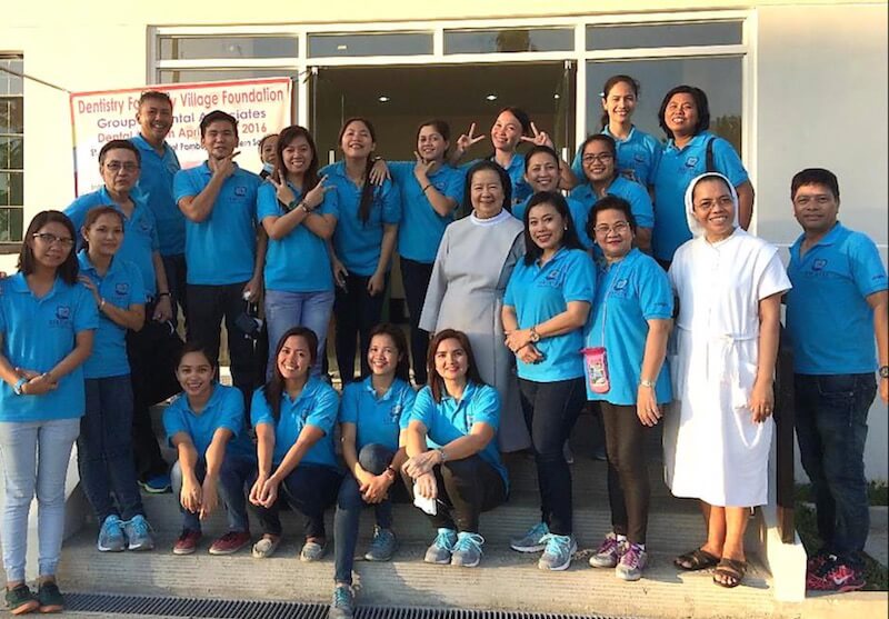 The dental team works with Sister Adele and Sister Amanda of the St. Scholastica’s Mission Hospital to carry out the quarterly dental missions.