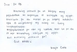 Kenjie Cura letter